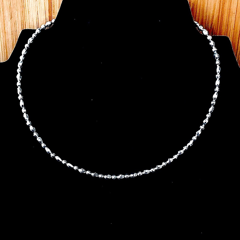 $82  Modern Estate Choker Collar  18 Inches  Sterling   Designer Mark 925 KOREA